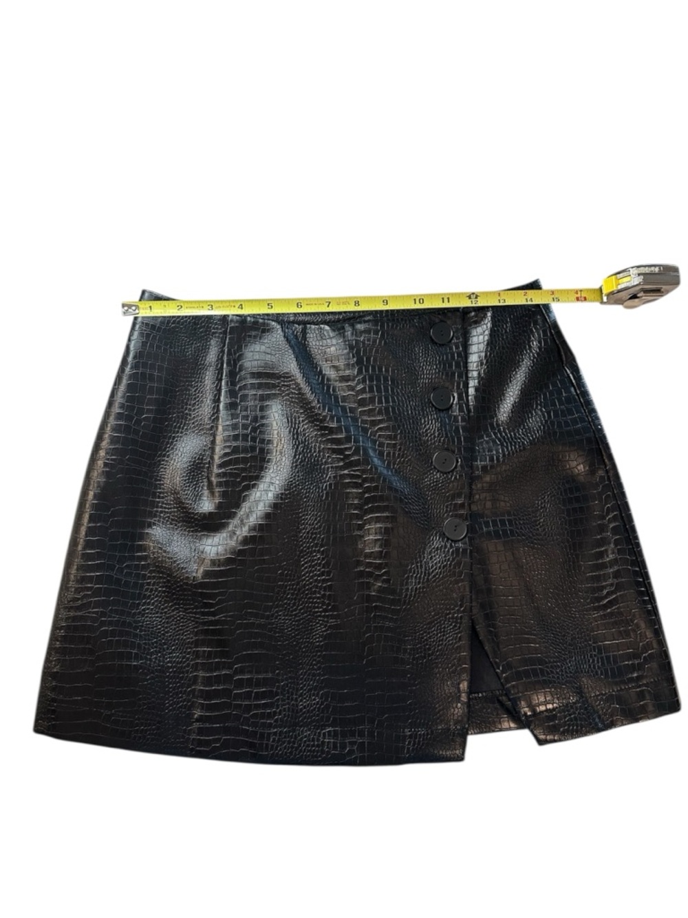 Commense Faux Croc Asymmetric Mini Skirt-NWOT - Picture 3 of 6